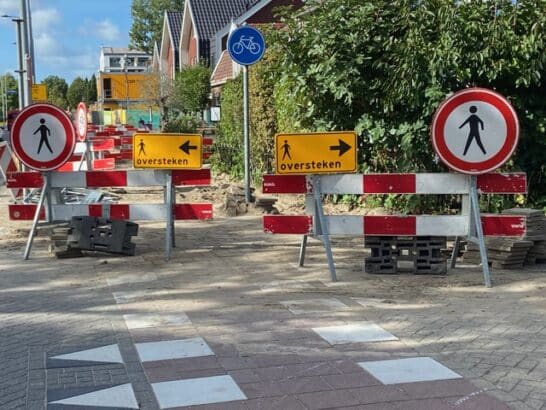 Opgebroken straat